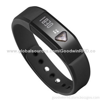 Bluetooth Pedometer Wristband with Function Time/Step/Calories/Clock/Calling Show/Message Notice